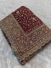 PURE ROSE GOLD ZARI EMBROIDERY WORK SAREES