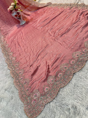 RoyalDesigner-Contrast Flowers-Saree