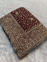 PURE ROSE GOLD ZARI EMBROIDERY WORK SAREES